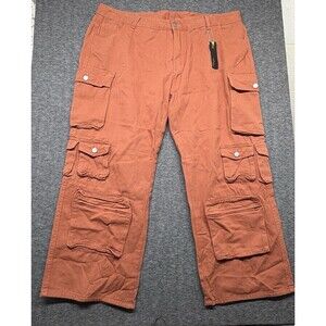 NVFelix Women’s Baggy Cargo Orange Size 44 Pocket Utility Style Y2K Utility